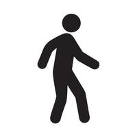 Man walking icon isolated vector illustration.