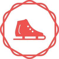 icono de vector de zapato de patinaje sobre hielo