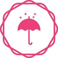 Umbrella with Snow Vector Icon