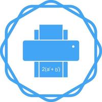 Print Math Sheet Vector Icon