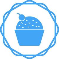 icono de vector de cupcake de chocolate