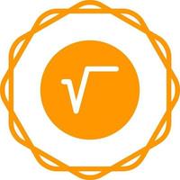 Square Root Symbol Vector Icon