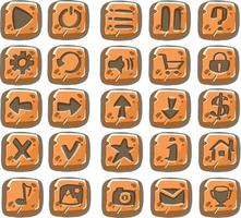 Set Of Web Square Button   clipart illustration vector