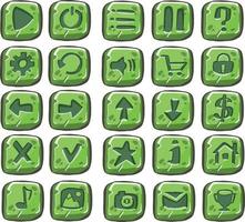 Set Of Web Square Button   clipart illustration vector