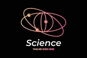 Modern Molecule Atom or Orbit Planet Moon for Science Technology Lab Logo Design vector