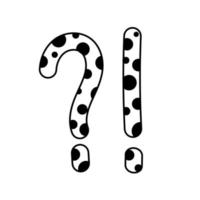 Spotted question mark and exclamation mark vector