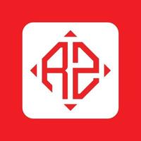 Creative simple Initial Monogram RZ Logo Designs. vector