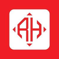 Creative simple Initial Monogram RH Logo Designs. vector