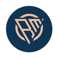 Creative simple Initial Monogram RM Logo Designs. vector