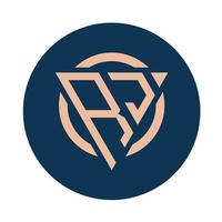 Creative simple Initial Monogram RJ Logo Designs. vector