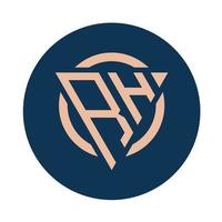 Creative simple Initial Monogram RH Logo Designs. vector
