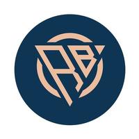 creativo sencillo inicial monograma rb logo diseños vector