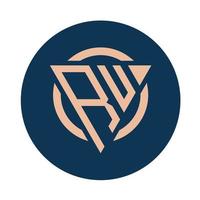 Creative simple Initial Monogram RV Logo Designs. vector