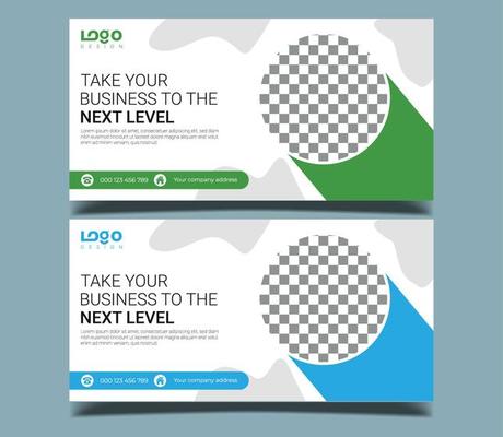 Abstract banner design web template Set, Horizontal header web banner. Modern Geometric Blue Triangle cover header background for website design, Social Media Cover ads banner, flyer,