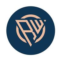 Creative simple Initial Monogram RW Logo Designs. vector