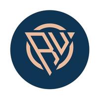 Creative simple Initial Monogram RU Logo Designs. vector