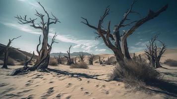 Dead trees in the Namib Desert, Namibia, Africa photo