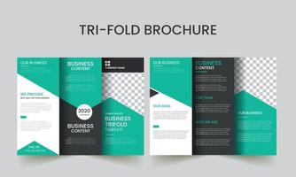 Vector creative business trifold brochure template design