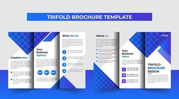 Vector creative business trifold brochure template design