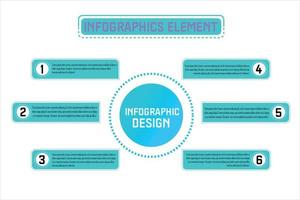 infografía diseño modelo con 6 6 pasos. creativo infografia diseño para presentación. vector