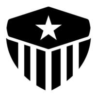 american shield of memorial day solid icon set vector