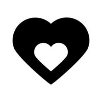 Heart Icon Vector design element. Love symbol, sign. isolated black on white background. vector illustration