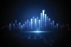 Business candle stick graph chart of stock market investment trading on white background design. Bullish point, Trend of graph. Vector illustration