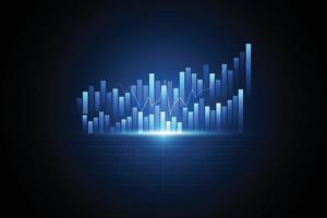 Business candle stick graph chart of stock market investment trading on white background design. Bullish point, Trend of graph. Vector illustration