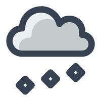 Hail in gray filled color icon. Cloud, rain, storm, ice, hailstone, weather vector