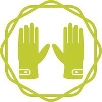 icono de vector de guantes de cuero