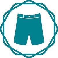 icono de vector de pantalones cortos