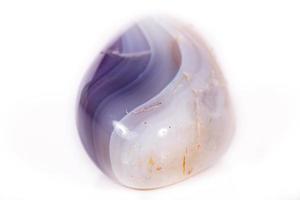 Macro mineral stone Agate Botswana gray on white background photo