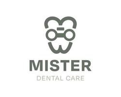 Mister dental care logo design. Tooth logo vector