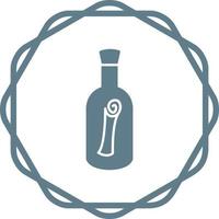 Scroll in Bottle Vector Icon