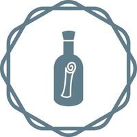 Scroll in Bottle Vector Icon