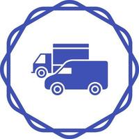 Parked Trucks Vector Icon