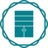 Cupboard with Shelves Vector Icon