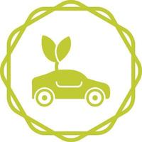 icono de vector de coche ecológico