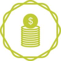 Dollar Coins Vector Icon