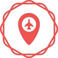 Airport Location Vector Icon