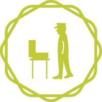 Guard Checking Briefcase Vector Icon