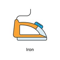 Iron Vector Fill outline Icons. Simple stock illustration stock