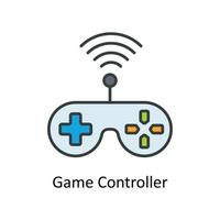 Game Controller Vector Fill outline Icons. Simple stock illustration stock