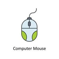Computer Mouse Vector Fill outline Icons. Simple stock illustration stock