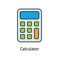 calculadora vector llenar contorno iconos sencillo valores ilustración valores