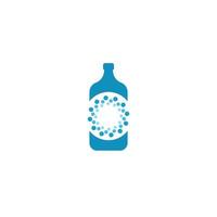 icono de botella en diseño plano de moda vector