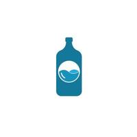 icono de botella en diseño plano de moda vector