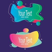 Melted Gradient Text Design with beautiful combination color vector