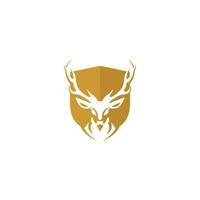 deer head with antlers on it vector