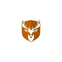 deer head with antlers on it vector